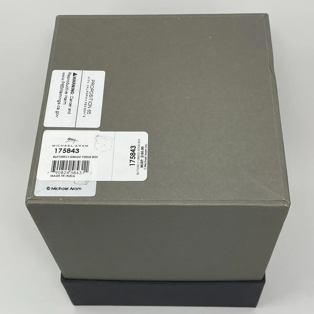 Michael Aram EMPTY BOX for REPLACEMENT / GIFT- 175843 Butterfly Ginkgo Tissue Bx